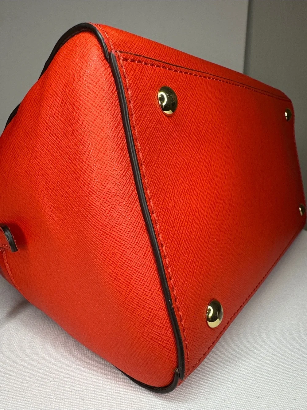 Michael Kors Mandarin Orange Saffiano Leather Small Satchel Crossbody